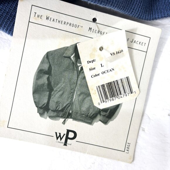 Weatherproof Lightweight Microfiber Full Zip Bomber Jacket Size L - NWT - Picture 14 of 14